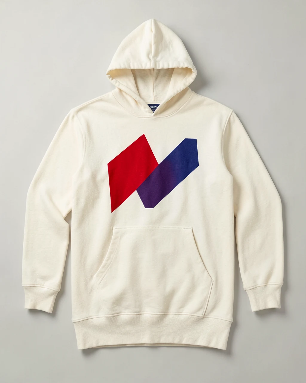 Illustrative Hoodie with Offset print in Bone