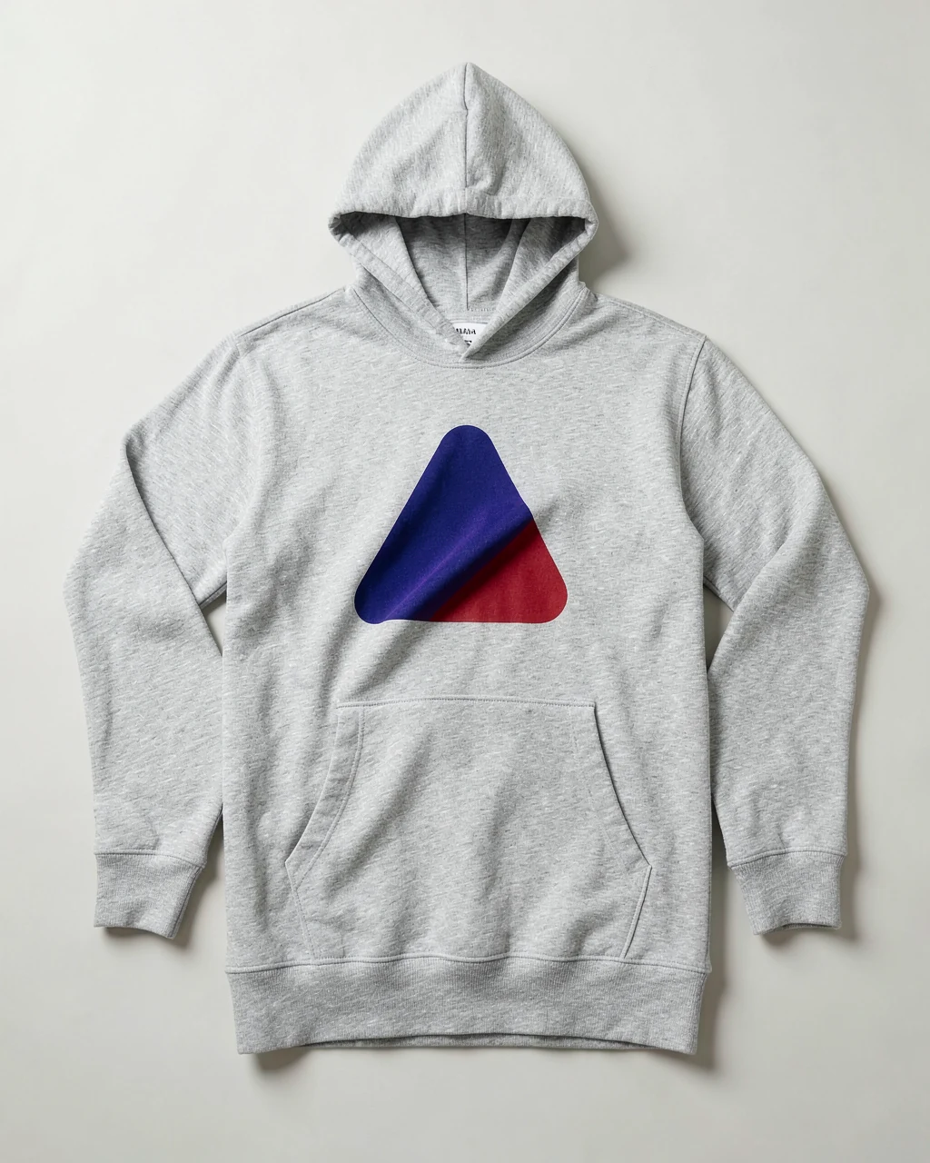 Illustrative Hoodie with Triangles print in Proof grey