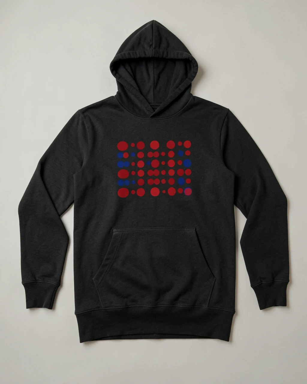Illustrative Hoodie with Dot grid print in Ink