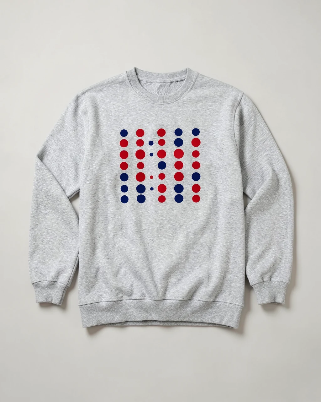 Illustrative Sweatshirt with Dot grid print in Proof grey
