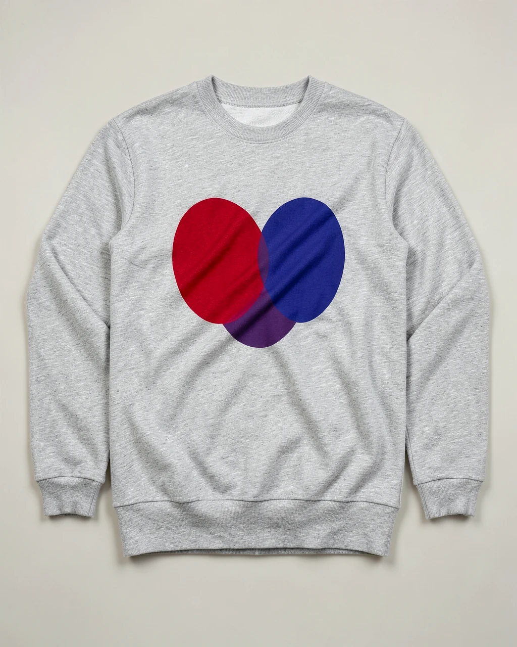 Illustrative Sweatshirt with Overlap print in Proof grey
