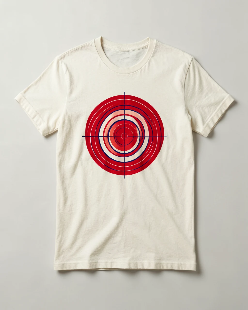 Illustrative Tee with Registration print in Bone